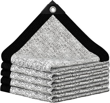 Shade Cloth-80% Aluminum Sunblock Neting,Durable Mesh Tarp with Grommets,Shade Cloth for Garden,Car, Outdoor Pergola,Greenhouse,Chicken Coop and Dog Kennel(Silver)