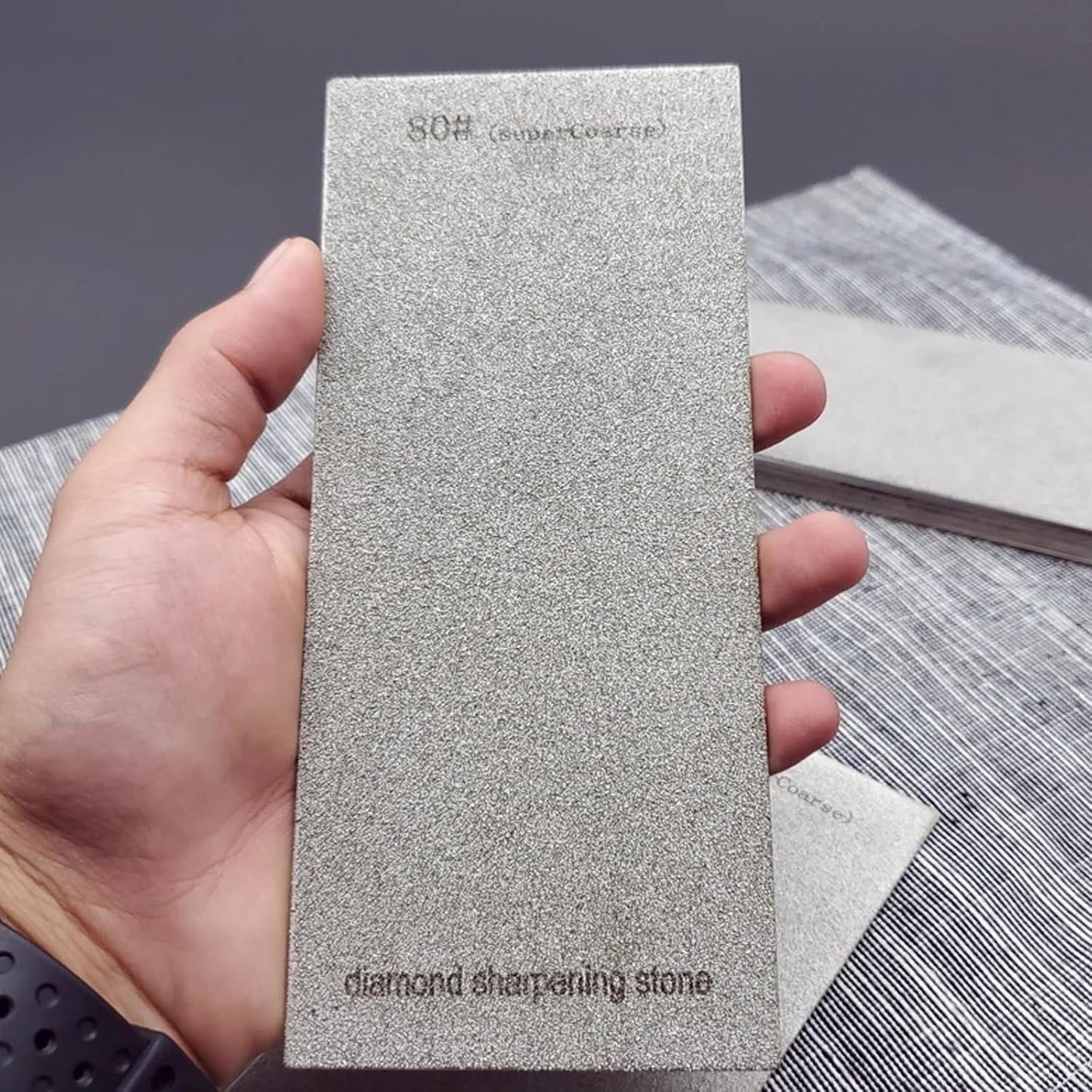 5 Pieces Diamond Sharpening Stone, Diamond Knife Sharpener Plate, Honing Whetstone for Kitchen, Sharpening Dull, Blunt or Tired Edges for Knives and Chisels