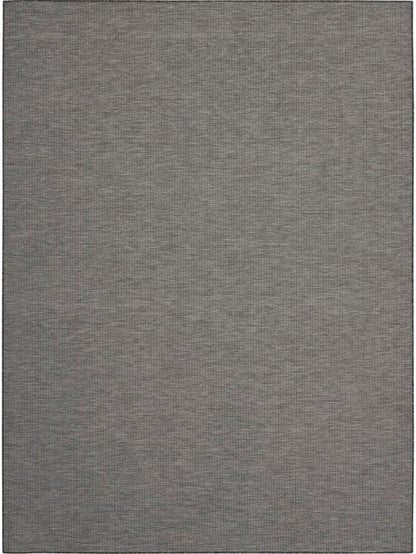 Nourison Positano Indoor-Outdoor Charcoal 6' x 9' Area Rug, Easy Cleaning, Non Shedding, Bed Room, Living Room, Dining Room, Backyard, Deck, Patio (6x9)
