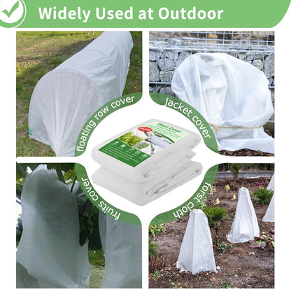 SPORTYOUTH 2 Packs Plant Covers Freeze Protection 10 x 30 FT 1.2 oz/yd² Frost Cloth Blankets Large Thicker Garden Floating Row Cover Fabric for Outdoor Plants Winter Cold Fruits Pests Protection