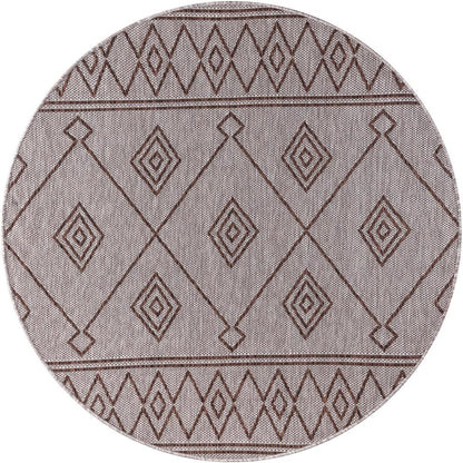 Keen Home Design Terrace Outdoor Round Rug - 8ft Round Washable Indoor/Outdoor Rug for Patio, Kitchen, Balcony, Beach, Garden, Deck and Porch, Size: 7'7" Round
