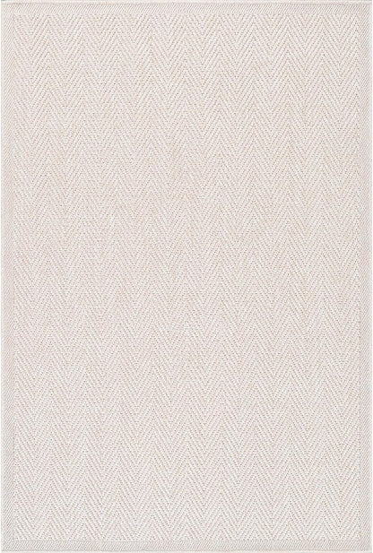CAMILSON Easy Jute Rug 6x9, Indoor Outdoor Off-White Color Fiber Area Rugs for Living Room Patio and Bedroom Rug Herringbone Seagrass Woven Design Easy-Cleaning, Washable Outside Carpet Alfombras 6x9