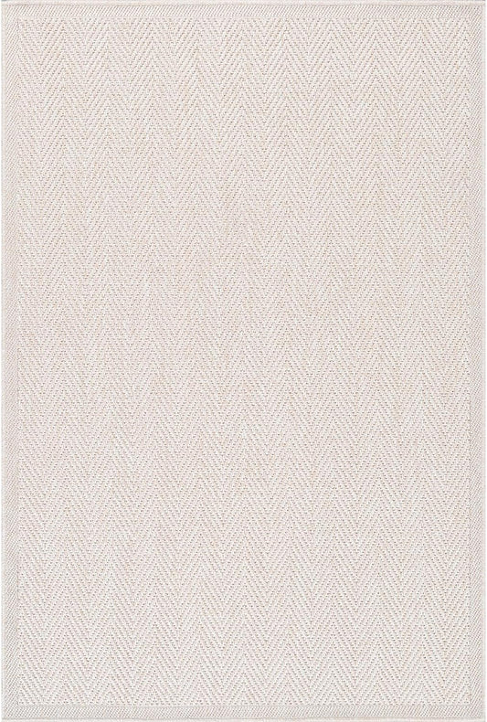 CAMILSON Easy Jute Rug 5x7, Indoor Outdoor Off-White Color Fiber Area Rugs for Living Room Patio and Kitchen Rug Herringbone Seagrass Woven Design Easy-Cleaning Washable Outside Carpet Alfombras 5 x 7