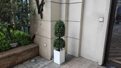 4ft Artificial Topiary Trees Boxwood Ball Shape Fake Trees Porch Decor, Outdoor Plants 2Pack