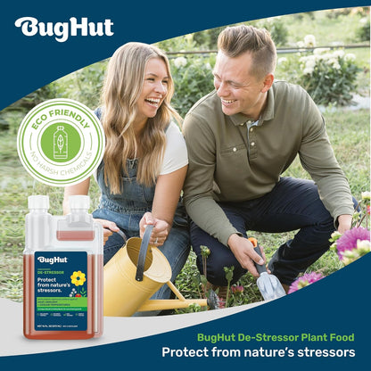 De-Stressor Plant Food - Natural Antioxidant for Healthy Growth and Protection - Liquid Antioxidant for Indoor and Outdoor Plants, Flowers, Vegetables - 16 fl oz, Makes 63 gallons