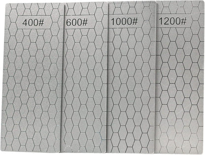 4 Pieces Diamond Sharpening Stone Set,Diamond Lapping Plate Coarse/Medium/Fine Grit Sharpener,400/600/1000/1200 Grit