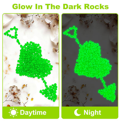 200pc Green Glow in The Dark Stones Green Pebbles Glow Fish Tank Rocks Luminous Pebbles for Outdoor Decor Garden Luminous Stone Glow Stones for Yard Walkway Pathway Aquarium,Blue