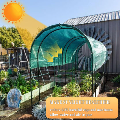 Cool Area 40% 6.5x10ft Sunblock Shade Cloth Cover Mesh UV Resistant Net for Garden Flower Plant Greenhouse, Green