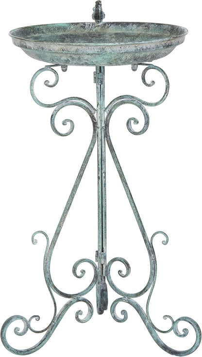SAFAVIEH PAT5024A Outdoor Collection Ashlan Pearl White 29-inch Bird Bath