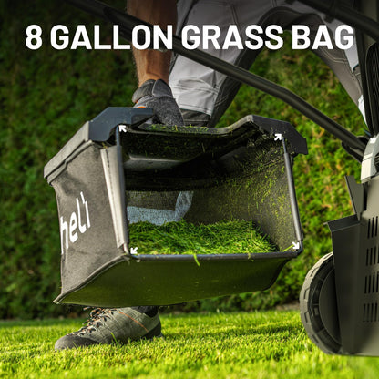 Litheli 18-inch 40V Brushless Lawn Mower for Garden Yards, Lightweight Cordless Lawn Mower Battery Powered with 6-Position Height Adjustment, 2x4.0Ah Battery Include