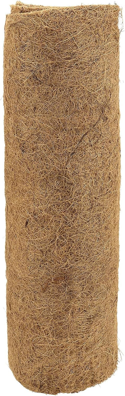MOUYAT 24 x 79 Inch Large Coco Fiber Roll, Wall Basket Planter Liner Coconut Fiber Mat Coir Liner Sheet for Hanging Baskets, Flowerpot, Garden Decor, Brown
