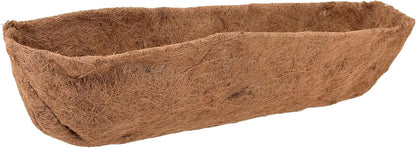 Arcadia Garden Products Extra Durable 1540B 24-inch Coco Liner for Wall Trough Hanging Window Box Basket Planters, Natural Coconut Fiber Replacement Liner for Garden Outdoor Railing Flower Pots