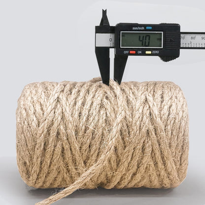 Vanhench Jute Rope 4mmX120FT, Rope for Crafts Projects Cat Scratcher Scratching Post Tree Gift Wrapping Arts & Crafts Home Decoration Packing Material Christmas Twine Bulk Heavy-Duty (Brown)