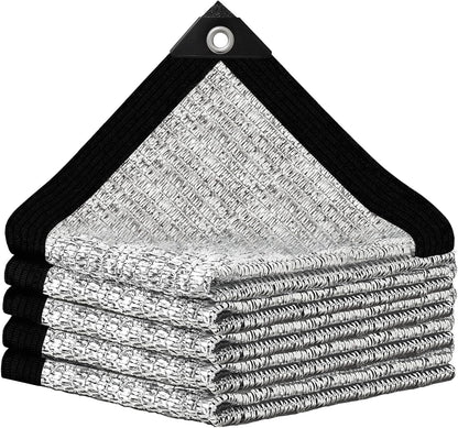 Shade Cloth-80% Aluminum Sunblock Neting,Durable Mesh Tarp with Grommets,Shade Cloth for Garden,Car, Outdoor Pergola,Greenhouse,Chicken Coop and Dog Kennel(Silver)