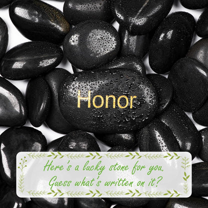 5lbs Natural River Rocks, High-Polished Pebbles for Plants Garden, 1-2 inch Decorative Black Stones, Ideal for Fish Tank, Vases, Crafting, Home Decor and Garden Landscaping Rocks,Black