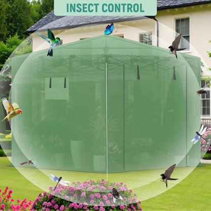 Pop Up Greenhouse 10x10FT, Pop Up Green House for Outdoors, Portable Greenhouses, Walk-in Greenhouses, Popup Greenhouse Kit, Easy Set Up