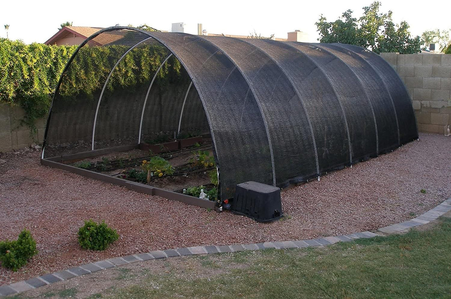 Agfabric 10 X 10ft 30% Sun Shade Sun Shade Fabric Sunblock Shade Cloth Cover with Clips for Plants, Black