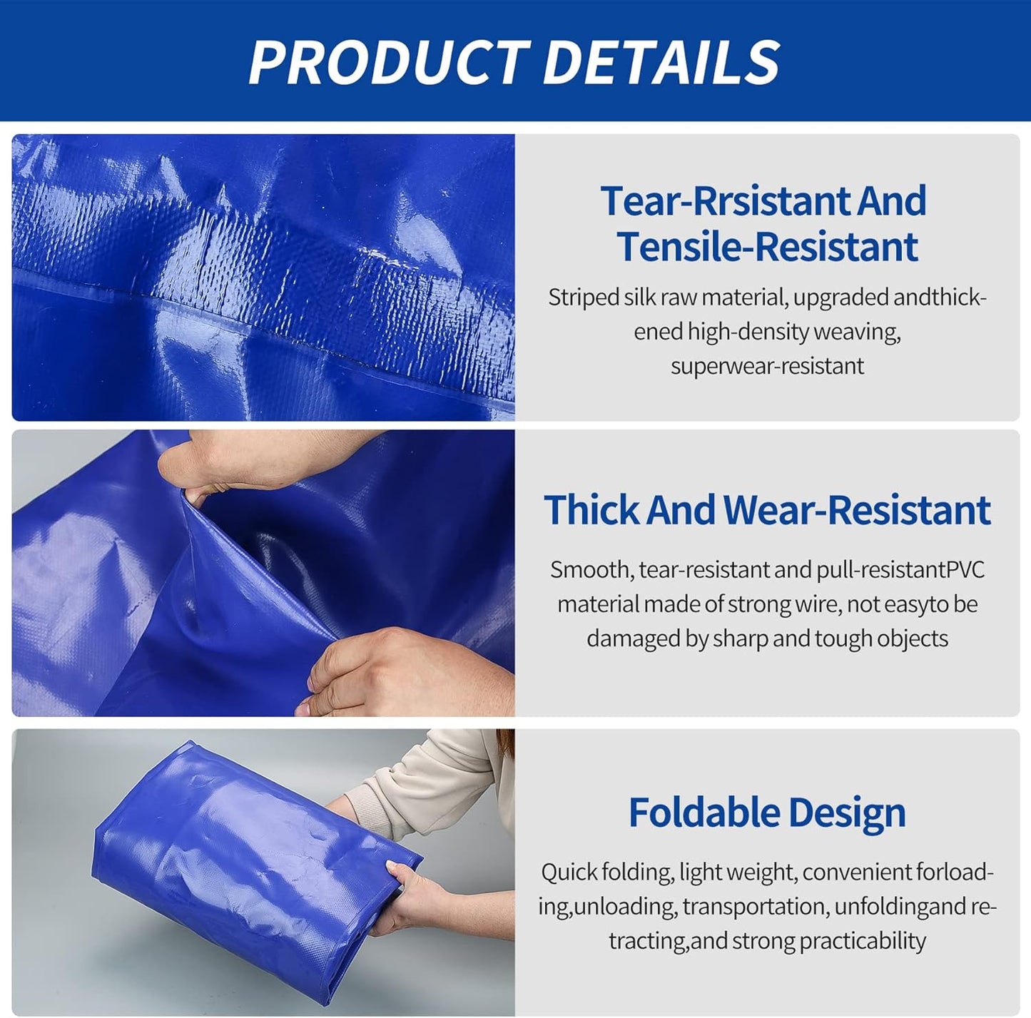 MXQMKL 4000 L/1000 gal Water Bladder Storage Containers, Foldable Portable Water Tank Large Capacity Soft Water Bag, Drought Resistance, Fire Prevention, Emergency Water