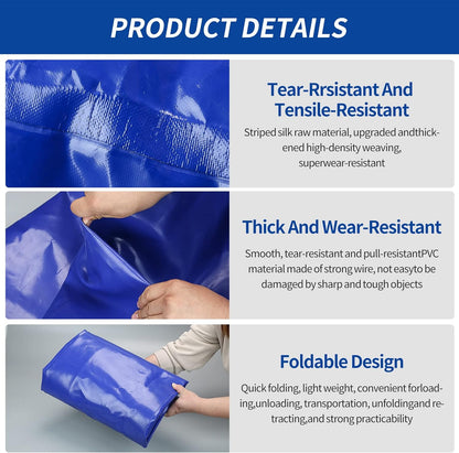 113 L/30 gal Water Bladder Storage Containers, Foldable Portable Water Tank Large Capacity Soft Water Bag, Drought Resistance, Fire Prevention, Emergency Water
