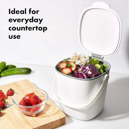 OXO Good Grips Easy-Clean Compost Bin, White - 0.75 GAL