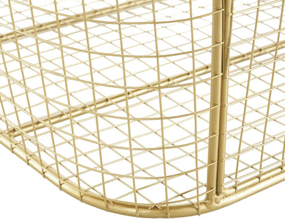 Deco 79 Metal Decorative and Functional Storage Basket Deep Basket Organizer with Round Handles, Basket for Storage 20" x 18" x 19", Gold