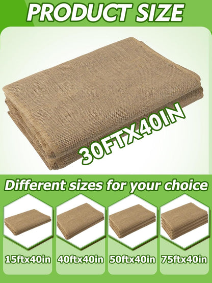 ANPHSIN 30ftx40in Natrual Burlap Plant Covers Freeze Protection, Winter Frost Plant Blankets, Frost Cloth for Outdoor Bushes Trees Potted Plants Cold Weather