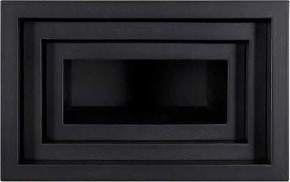Kate and Laurel Domio Wall Hanging Planter Shelves, Set of 3, Black, Geometric Nesting Planter Collection
