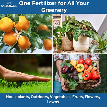 20-20-20 Water-Soluble Fertilizer – Powder for Liquid Plant Food for Indoor & Outdoor Plants, Orchids, Vegetables, Lawns, Flowers – 20 20 20 Fertilizer (8 oz)