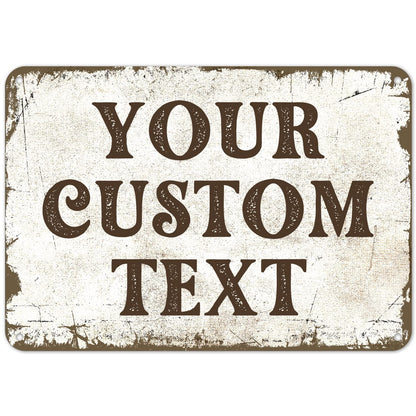 Rustic Custom Sign, Personalized Metal Signs, Gift for Him Men Dad, Man Cave, Indoor and Outdoor Use 10x7 Inches, ACM, Fade Resistant, Made in the USA