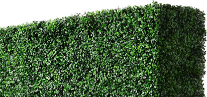 AGPL Artificial Hedge Wall (38" Width* 12" Deep* 48" Height) with Dark Gray Stainless Steel Planter Box (48.0)