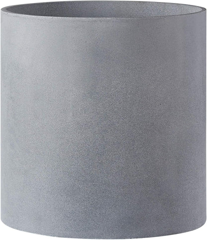 FaithLand Plant Pot 10 inch - Perfectly Fits Mid-Century Modern Plant Stand - Drainage Plug and Drainage Mesh Screen - Gray Planter Pot