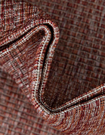 Unique Loom Collection Casual Transitional Solid Heathered Indoor/Outdoor Flatweave Area Rug (13' Round, Rust Red/Beige)