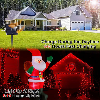 Extra-Long 144FT Solar String Lights for Outside, 2 Pack 400LED Solar Fairy Lights Outdoor, Waterproof Copper Wire with 8 Modes Twinkle Lights for Tree Garden Party Xmas Wedding Decor (Red)