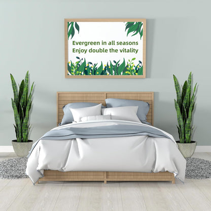 KOL 3ft 2-Pack Artificial Snake Plant - 32 Thick Lifelike Leaves, Faux Silk Sansevieria for Indoor Home & Garden Decor, 35in Potted Fake Mother-in-Law's Tongue Plants, Green