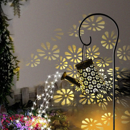 2 Pack Solar Watering Can with Lights,Solar Outdoor Garden Decor Waterproof Hanging Lantern Landscape Lights Outside Decorations for Yard Lawn Patio Gardening Gifts.