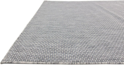 Unique Loom Collection Casual Transitional Solid Heathered Indoor/Outdoor Flatweave Area Rug (7' 1" x 10' Rectangle, Light Gray/Ivory)