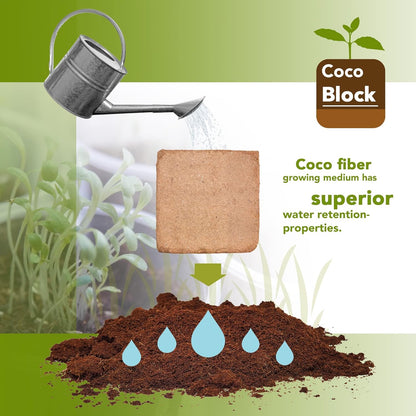 Home and Country Triple Washed Compressed Coco Coir Brick (40 LBS) - Coco Fiber is an Ideal Compost Starter for Your Home Garden. Coco Coir Bricks Provide Organic Alternative to Peat Moss for Plants.