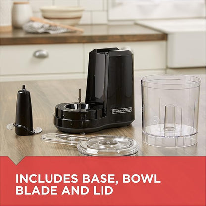 BLACK+DECKER, Improved Assembly, HC300B FreshPrep 3-Cup Electric Food Chopper, capacity