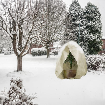 gardtree Plant Covers Freeze Protection 47.2" x 70.8" 2 Packs 2.4oz/yd², Thickened Winter Plant Frost Protection Garden Cold Weather Tree Wrap with Zipper Drawstring for Outdoor Shrub Potted Plant