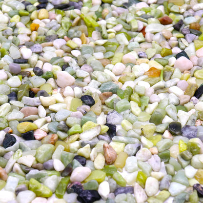 Rocks for Plants. Green Jade Decorative Polished Pebbles. 3/8 Inch – 10 lbs for Plants, Garden, Landscaping, Crafting, Succulents, pots (XSM (0.375 Inch), Green Jade - Polished, 10)