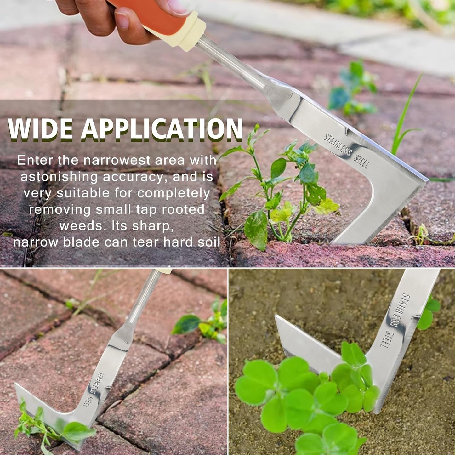 Garden Tool Set, 6 Pack Heavy Duty Gardending Hand Tools Kit with Non-Slip Rubber Grip, Ideal Gardening Gifts for Women