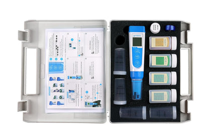 Apera InstrumentsAPERA Instruments AI316 Premium Series PC60 5-in-1 Waterproof pH/EC (Conductivity) & AI1113 pH Calibration Buffer Solution Kit (7.00, 4.00), 8 oz.