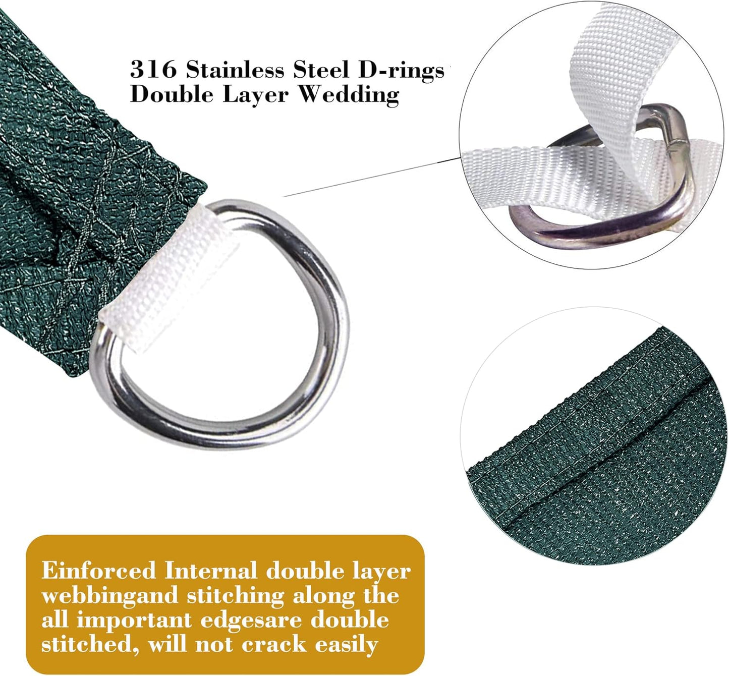 5' x 10' Green Rectangle Sun Shade Sail SSP1212 Canopy Durable Fabric UV Block Awning,We Make Custom Orders