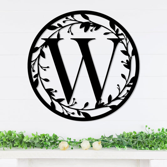 Personalized Metal Name Signs, Split Letter Monogram Wall Decor, Custom Last Name Sign, Family Name Sign for Outdoor, Personalized Wedding Gift, Garden Decor, Metal Wall Art, Housewarming Gift (MonogramDesign_9)