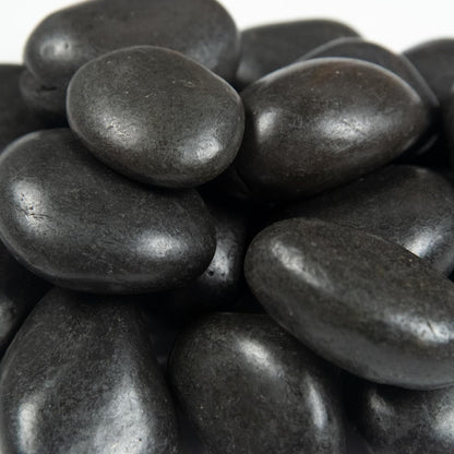 MSI Decorative Polished Black Pebbles, 1.2 inch - 2 inch, 40 lb. Bag