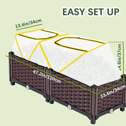 47.2" *14.6" *13.4" Foldable Garden Row Accelerator Plants Cover for Raised Garden Bed, Mini Greenhouse Cover with Two Air Hole and Breathable Mesh, Frost Cover for Plant Vegetable Seedling Protector