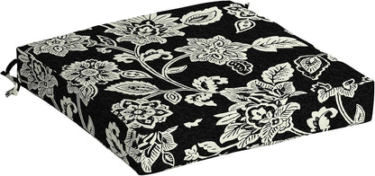 Arden Outdoor Seat Cushion, 19 x 19, Rain-Proof, Fade Resistant Ashland Black Jacobean