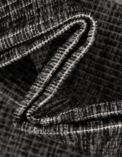 Unique Loom Outdoor Border Collection Area Rug - Soft Border (6' 1" Square Black/Ivory)