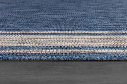 Beverly Rug Large Outdoor Rug 10x14 Modern Bordered Area Rugs for Indoor and Outdoor Patio Deck Porch Garden Waterproof Weather Sun Resistant Washable Outside Carpet (10 x 14 Navy)