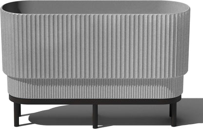 Veradek Demi Series Raised Long Planter for Indoor/Outdoor Use | Made from Plastic & Stone w/Wooden Stand | Modern Patio Décor for Flowers/Shrubs